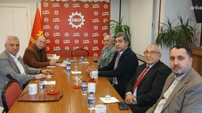 Emek Partisi (EMEP) yöneticileri, Hak ve Özgürlükler Partisi (HAK-PAR) heyetini ağırladı.