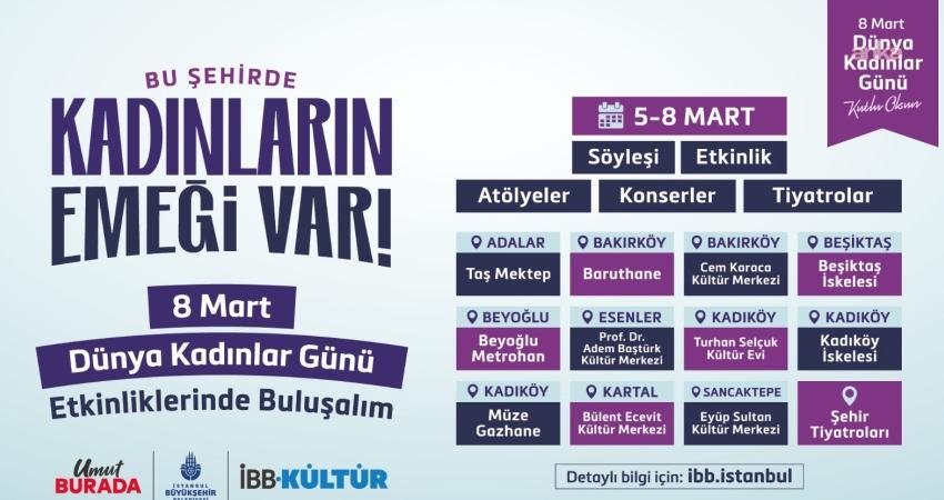 İstanbul Büyükşehir Belediyesi, 8 Mart Dünya Kadınlar Günü’ne kent geneline