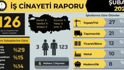 İşçi Sağlığı ve İş Güvenliği Meclisi (İSİG), şubat ayında en