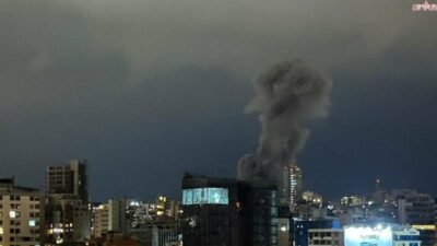 İsrail’in gece saatlerinde Lübnan’ın başkenti Beyrut’un merkezine düzenlediği saldırılarda, en