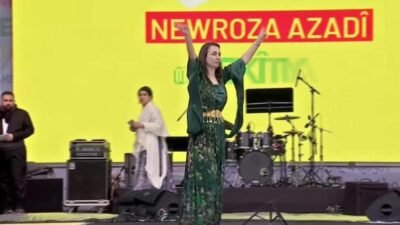  İstanbul’daki Nevruz kutlamalarında konuşan DEM Parti Eş Genel Başkanı Tülay