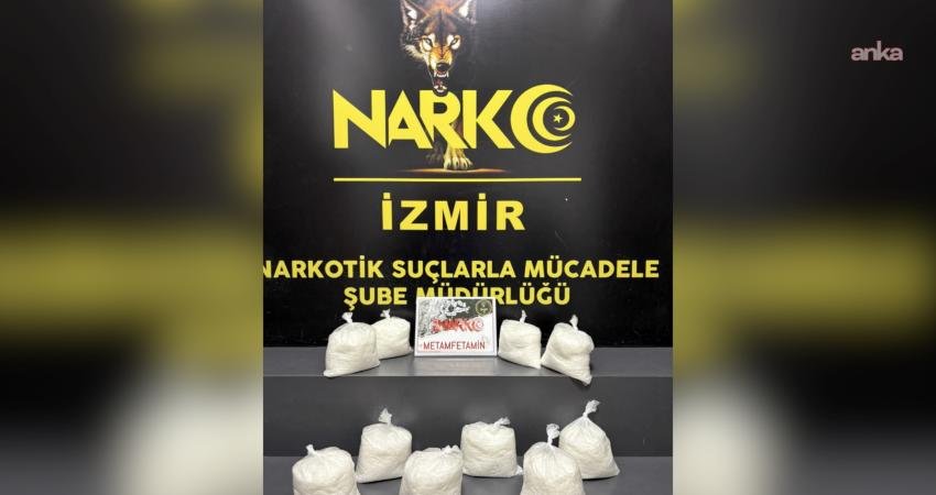 İzmir’in Konak ilçesinde bir kargo gönderisinde polis ekiplerince 9 kilo