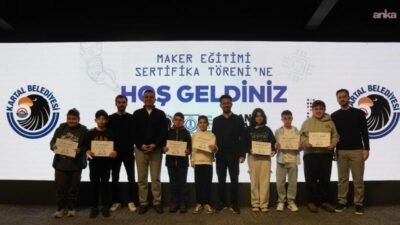 Kartal’da Maker Eğitim Programı’na katılan gençler serfikalarını aldı Makina Hangar-Kartal Bilim, Mühendislik ve Teknoloji Merkezi'nde 14 Şubat-8 Mart