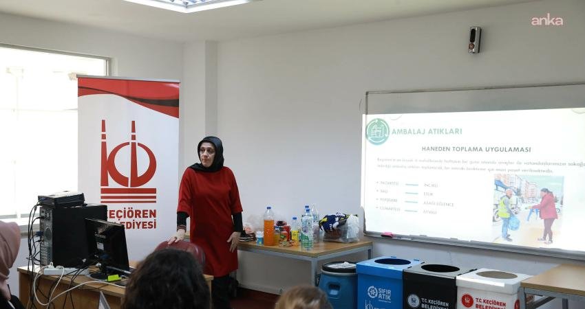 Keçiören’de sıfır atık bilinci eğitimlerle yaygınlaşıyor Keçiören Belediyesi'ne ait KEÇMEK kurs merkezlerinde verilen “Çevre ve Sıfır