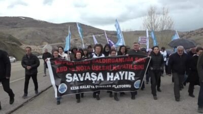 KESK Malatya Şubeler Platformu’nun, “Emperyalist saldırganlığa son, ABD üsleri kapatılsın”