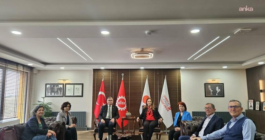  KESK Eş Genel Başkanı Ahmet Karagöz, DİSK Genel Başkanı Arzu