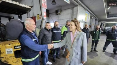 Konak Belediye Başkanı Nilüfer Çınarlı Mutlu, araçların bakım ve onarımını