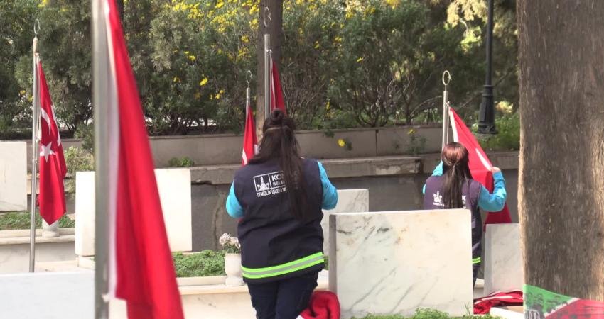 İzmir’in Konak ilçesinde belediye ekipleri, Ramazan Bayramı öncesinde Kadifekale Hava