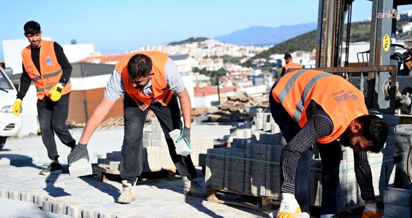 Kuşadası Belediyesi Fen İşleri Müdürlüğü ekipleri, Değirmendere Mahallesi 3525 ve