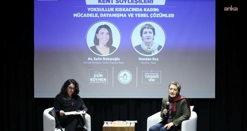 Maltepe’de “Yoksulluk Kıskacında Kadın” konuşuldu Maltepe Belediyesi’nin 8 Mart Dünya Emekçi Kadınlar Günü dolayısıyla düzenlediği