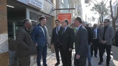 Manisa Büyükşehir Belediye Başkanı Besim Dutlulu, Saruhanlı ilçesinde başlatılan altyapı