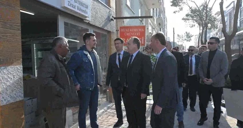 Manisa Büyükşehir Belediye Başkanı Besim Dutlulu, Saruhanlı ilçesinde başlatılan altyapı