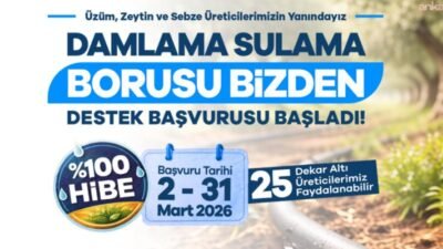 Manisa Büyükşehir Belediyesi, suyun verimli kullanımı ve tarımsal üretimin sürdürülebilirliği