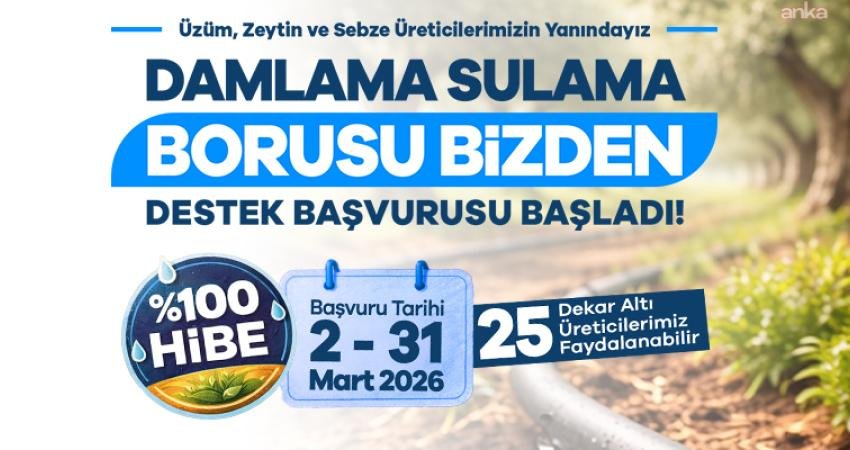 Manisa Büyükşehir Belediyesi, suyun verimli kullanımı ve tarımsal üretimin sürdürülebilirliği