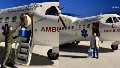 Milli Savunma Bakanlığı (MSB), Hava Kuvvetleri Komutanlığı’na ait ambulans uçağıyla