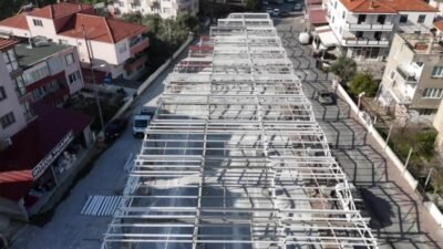 Muğla Büyükşehir Belediyesi, Yatağan Pazaryeri’nde başlattığı bakım, onarım ve tadilat