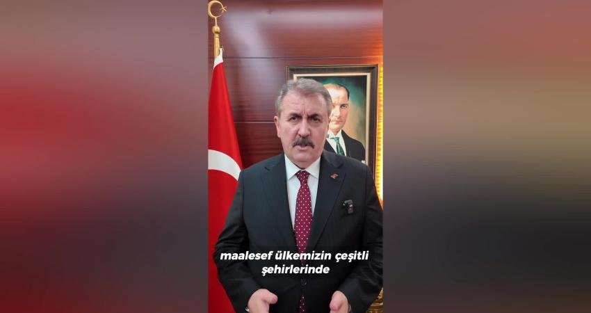 Büyük Birlik Partisi (BBP) Genel Başkanı Mustafa Destici, Diyarbakır'daki Nevruz