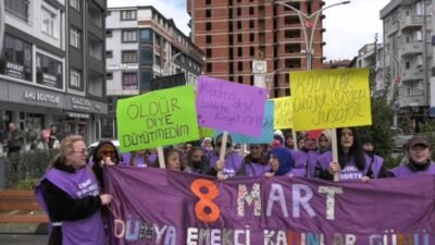Trabzon’un Of ilçesinde kadınlar, ilk kez 8 Mart Dünya Emekçi