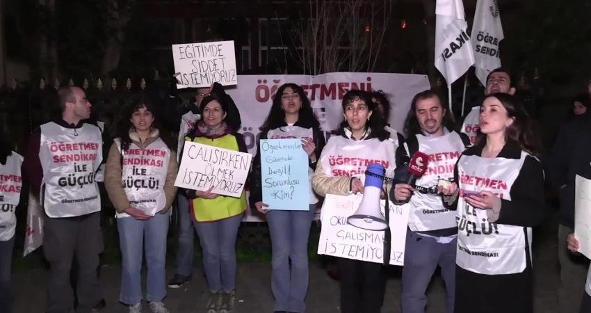 Öldürülen öğretmen Fatma Nur Çelik için "Yas Nöbeti" düzenleyen Özel Sektör