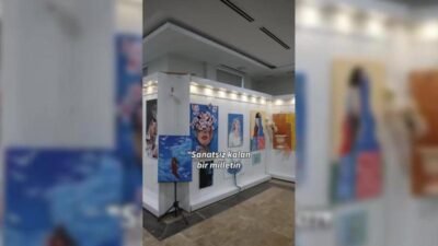 Tuzla'da, Dünya Ressamlar Günü dolayısıyla açılan "Pigment 959" sergisi, Akademi Sanat