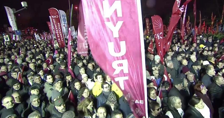 CHP’nin Cumhurbaşkanı adayı Ekrem İmamoğlu’nun gözaltına alınmasının birinci yıl dönümünde