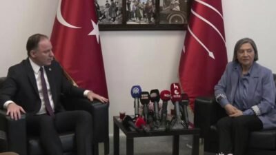 Siyasi partiler arası bayramlaşma ziyareti kapsamında DEM Parti heyeti, CHP’yi