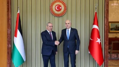 TBMM Başkanı Numan Kurtulmuş, Filistin Devlet Başkan Yardımcısı Hüseyin Şeyh