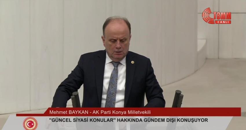 TBMM Genel Kurulu’nda tapu tartışması… Murat Emir’den AK Partili Baykan’a: “Yalan manşetlere ne yaptınız?” AK Parti Konya Milletvekili Mehmet Baykan, CHP Genel Başkanı Özgür Özel'in Adalet