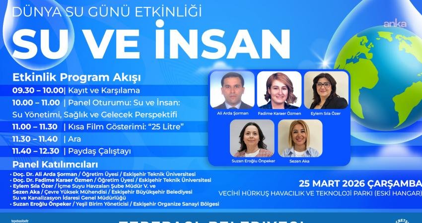 Tepebaşı Belediyesi’nden “Dünya Su Günü” etkinliği Tepebaşı Belediyesi, 25 Mart Çarşamba günü Dünya Su Günü kapsamında