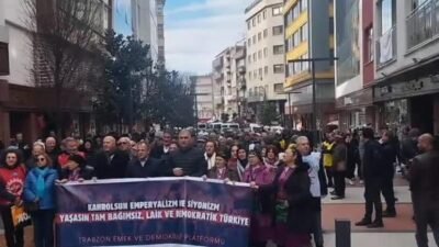 ABD ve İsrail’in İran’a yönelik saldırıları Trabzon’da protesto edildi. Trabzon