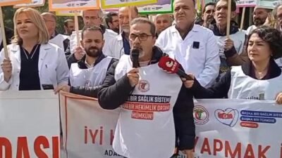 Türk Tabipleri Birliği ve tabip odalarının düzenlediği “Beyaz Yürüyüş” kapsamında