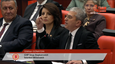 TBMM Genel Kurulu'nda konuşan CHP Grup Başkanvekili Gökhan Günaydın ile