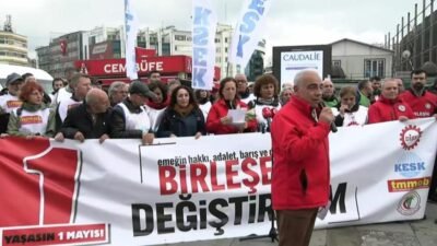 DİSK, KESK, TMMOB ve TTB, Kadıköy İskele'de 1 Mayıs İşçi