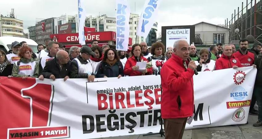 DİSK, KESK, TMMOB ve TTB, Kadıköy İskele'de 1 Mayıs İşçi