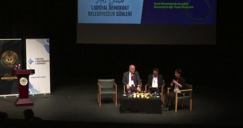 "1’inci Sosyal Demokrat Belediyecilik Günleri" etkinliğinin kapanış konuşmasını yapan Sosyal