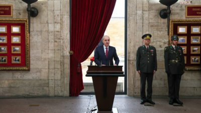 TBMM Başkanı Numan Kurtulmuş başkanlığındaki devlet erkanı, TBMM’nin açılışının 106.