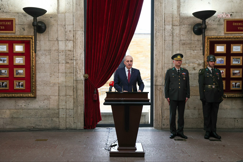 TBMM Başkanı Numan Kurtulmuş başkanlığındaki devlet erkanı, TBMM’nin açılışının 106.