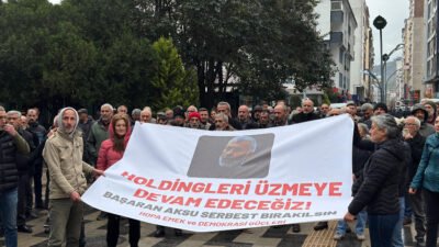 Bağımsız Maden-İş Sendikası Örgütlenme Uzmanı Başaran Aksu’nun tutuklanması Hopa’da protesto