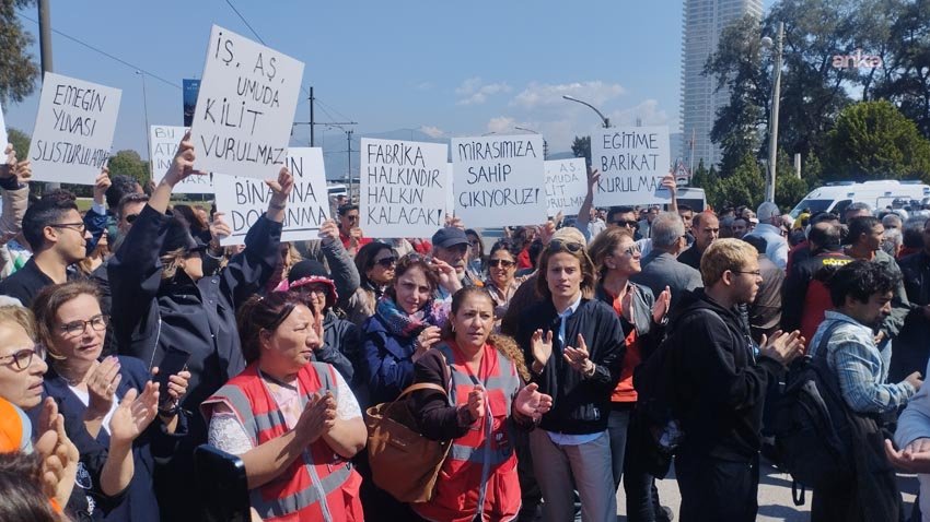 İzmir’de Meslek Fabrikası nöbeti… Polisten basın mensuplarına müdahale İzmir Büyükşehir Belediyesi tarafından kullanılan ancak Vakıflar Genel Müdürlüğü’ne devrine
