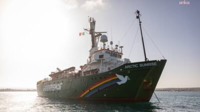 Greenpeace Türkiye, İsrail'in Gazze'ye yönelik uyguladığı insani yardım ablukasına karşı