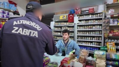 Altınordu Belediyesi Zabıta Müdürlüğü ekiplerinin mahalle bakkalları ve marketlerde gerçekleştirdiği