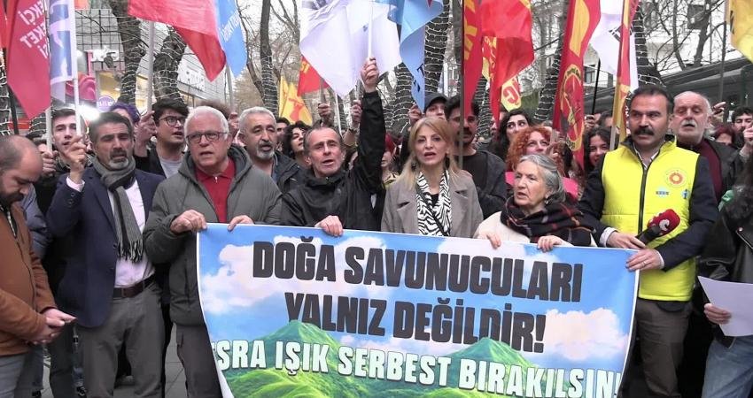 Ankara Emek ve Demokrasi Güçleri, İkizköylü Esra Işık’ın tutuklanmasını protesto etmek amacıyla