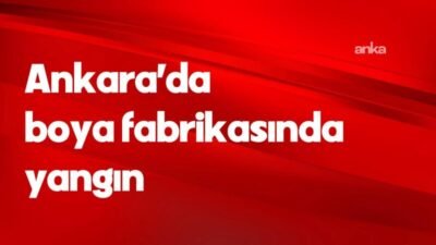 Ankara'nın Sincan ilçesinde bir boya fabrikasında yangın çıktı. Yangına itfaiye