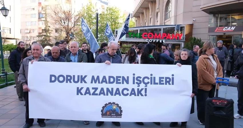 Haklarını alabilmek için Ankara’da açlık grevi yapan maden işçileri için
