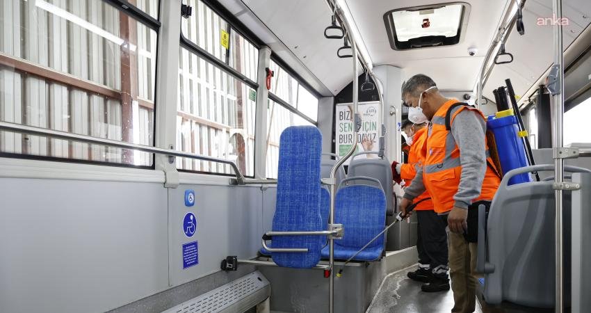 Antalya Büyükşehir Belediyesi, her gün seferini tamamlayan toplu ulaşım araçlarını