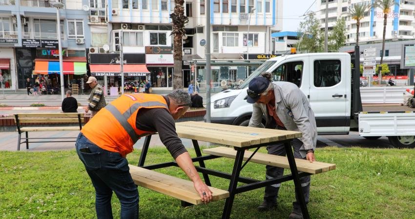 Antalya Büyükşehir Belediyesi, kent estetiğini güçlendiren kent mobilyalarını kendi atölyelerinde
