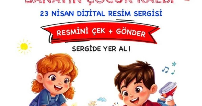 Ataşehir Belediyesi’nin "Sanat’ın Çocuk Kalbi" adıyla hazırladığı dijital resim sergisi,