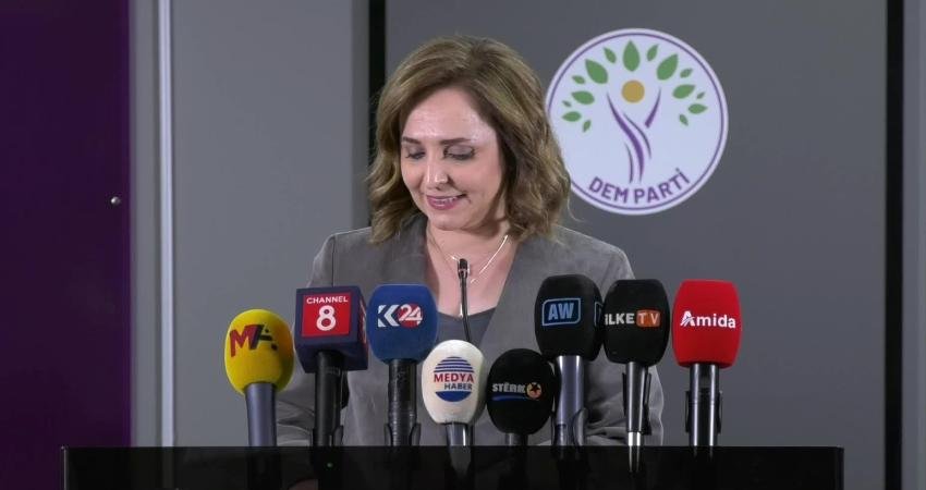 DEM Parti Sözcüsü Ayşegül Doğan, "sürecin ilerleyip ilerlemediği sorularının sıklıkla