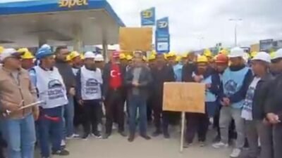 Bağımsız Maden-İş, yürüyüşe katılarak destek veren Maden Mühendisleri Odası Başkanı