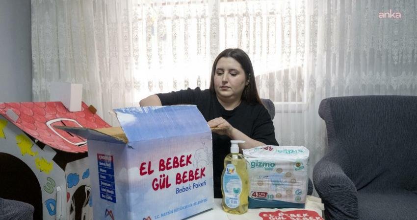 Mersin Büyükşehir Belediyesi’nin, dar gelirli ailelerin bebeklerinin temel ihtiyaçlarını karşılamak